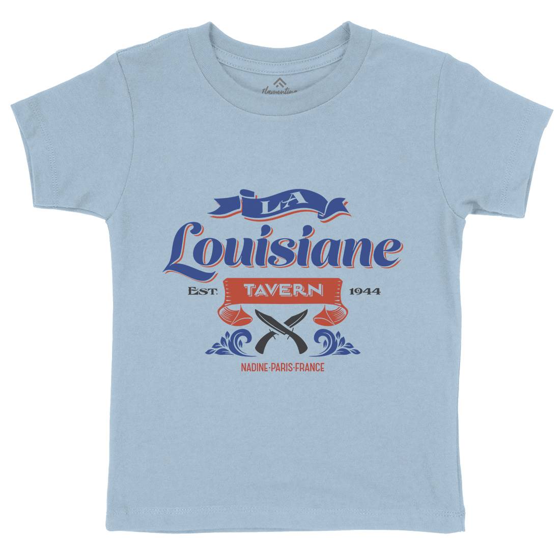 La Louisiane Tavern Kids Crew Neck T-Shirt Food D317