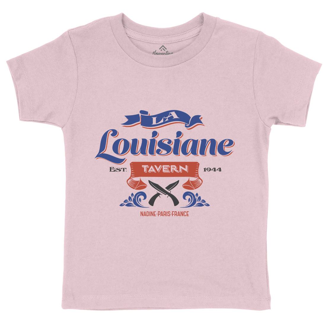 La Louisiane Tavern Kids Crew Neck T-Shirt Food D317