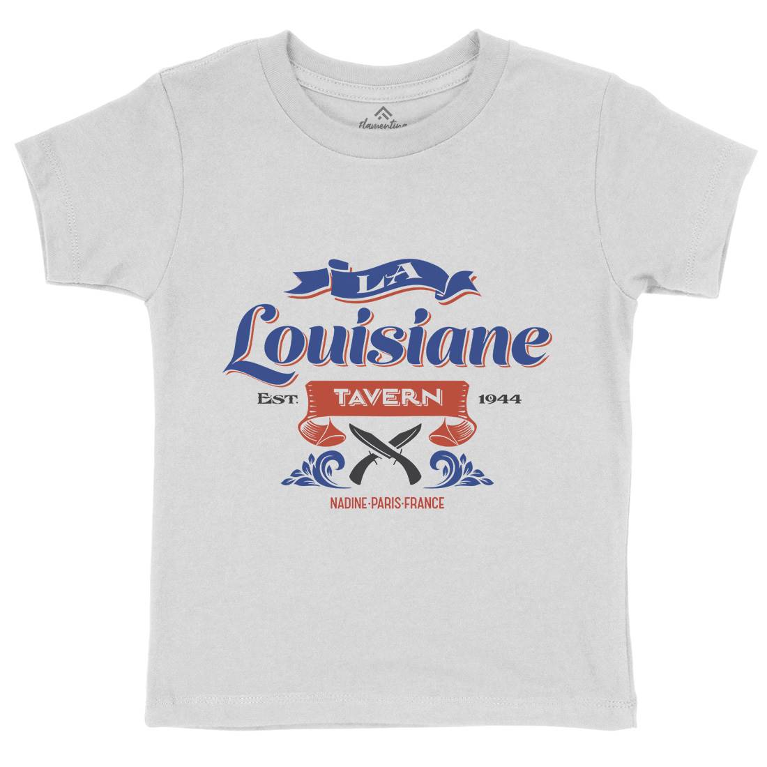 La Louisiane Tavern Kids Organic Crew Neck T-Shirt Food D317