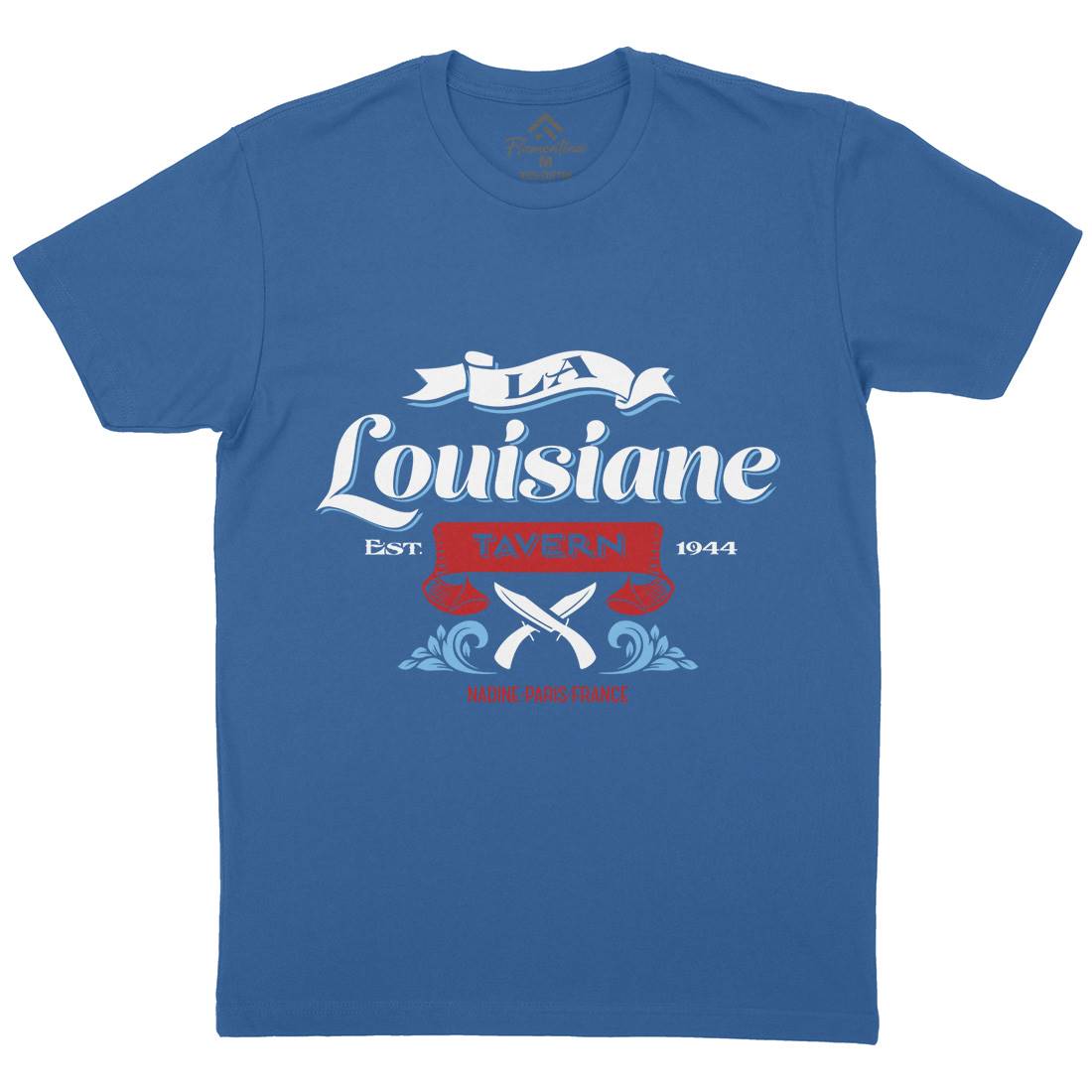 La Louisiane Tavern Mens Crew Neck T-Shirt Food D317