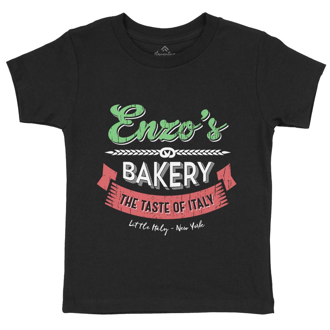 Enzos Bakery Kids Organic Crew Neck T-Shirt Food D318
