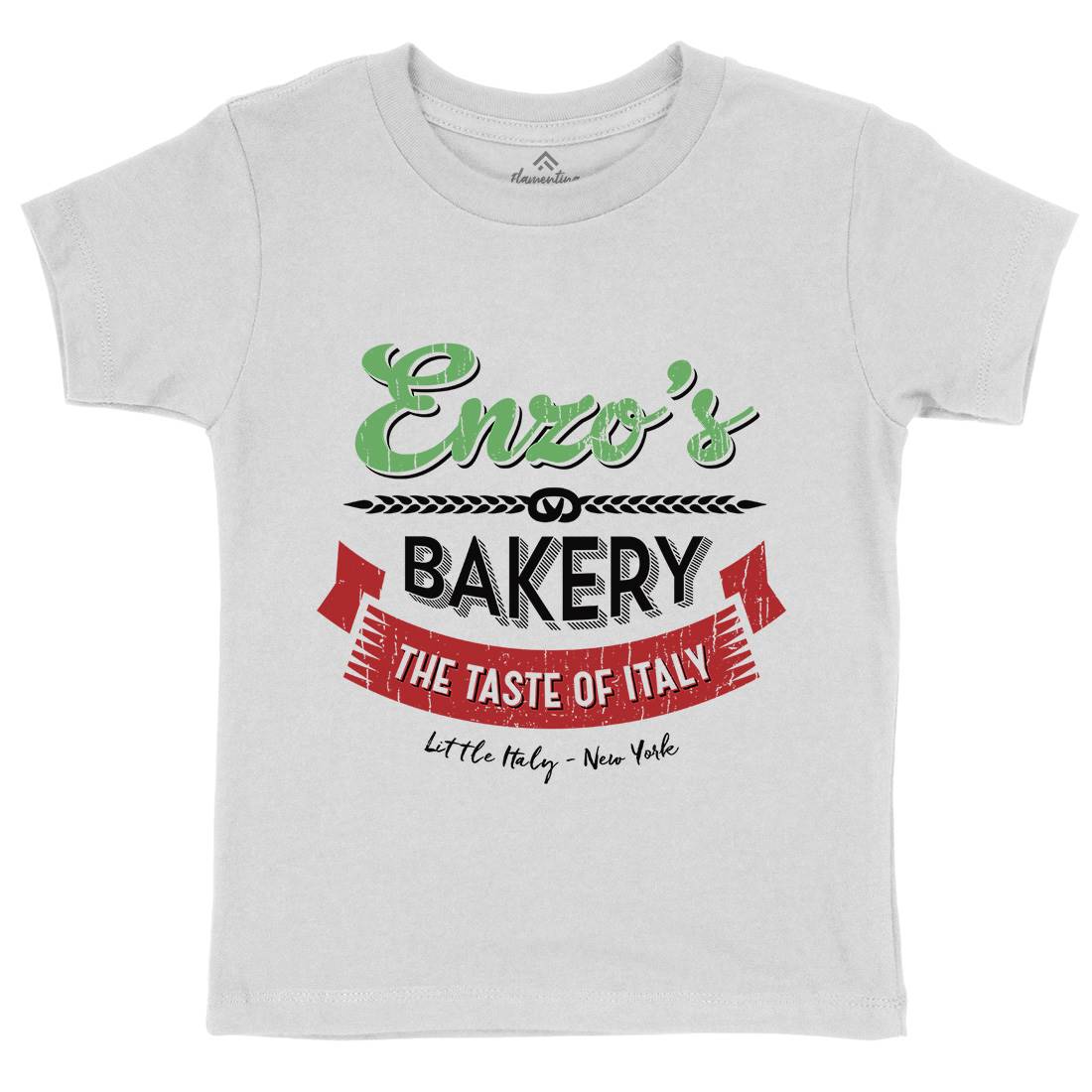 Enzos Bakery Kids Crew Neck T-Shirt Food D318