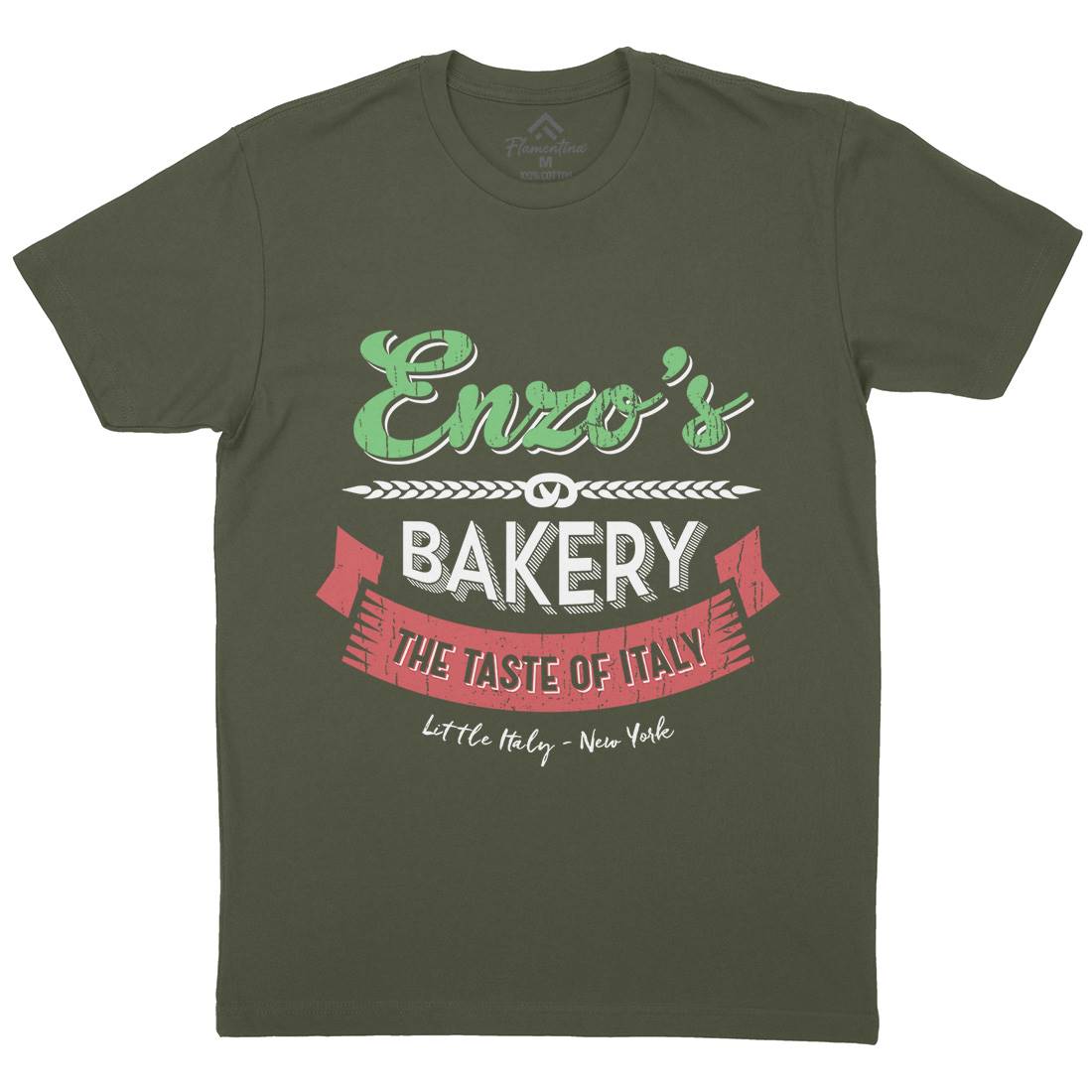 Enzos Bakery Mens Crew Neck T-Shirt Food D318