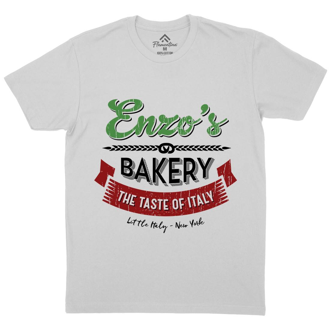 Enzos Bakery Mens Crew Neck T-Shirt Food D318