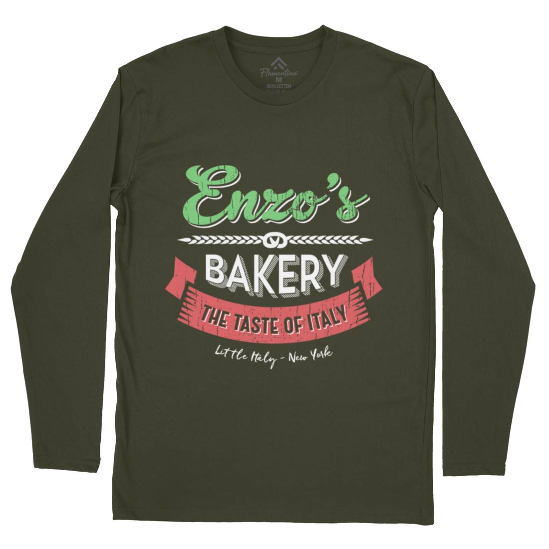 Enzos Bakery Mens Long Sleeve T-Shirt Food D318