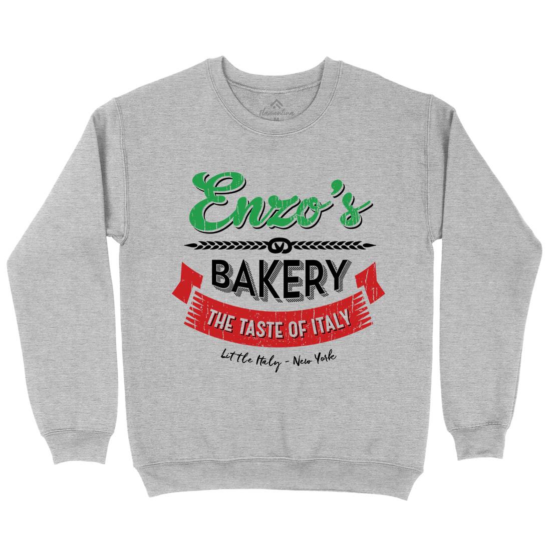 Enzos Bakery Mens Crew Neck Sweatshirt Food D318