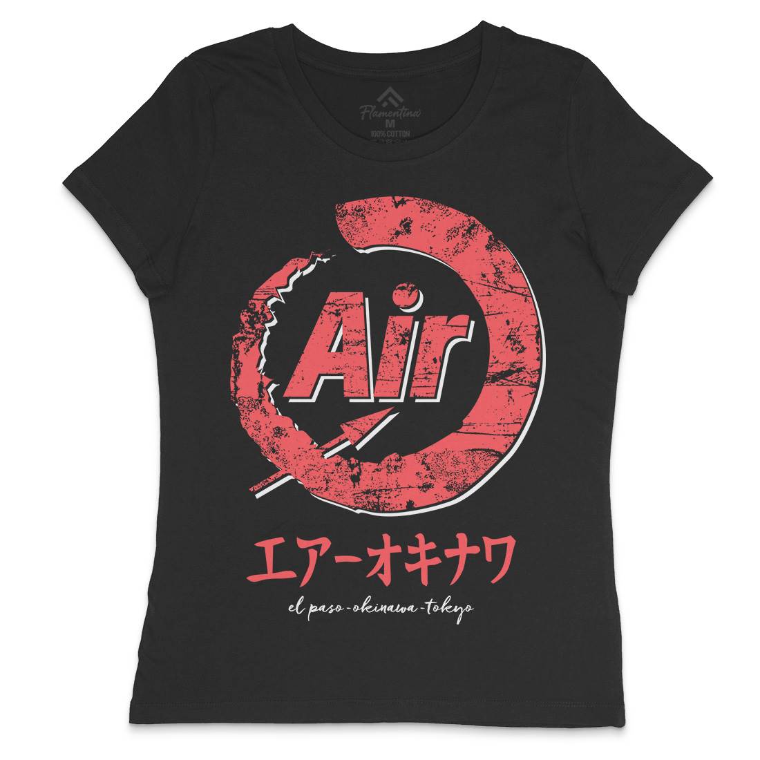 Air-O Womens Crew Neck T-Shirt Retro D320
