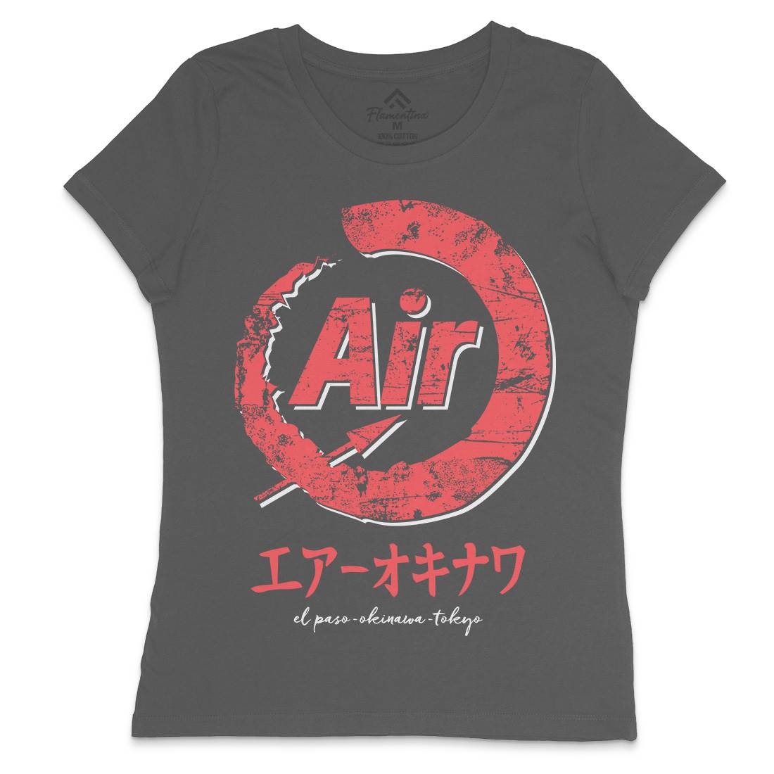 Air-O Womens Crew Neck T-Shirt Retro D320