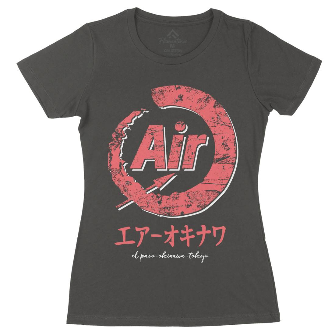 Air-O Womens Organic Crew Neck T-Shirt Retro D320