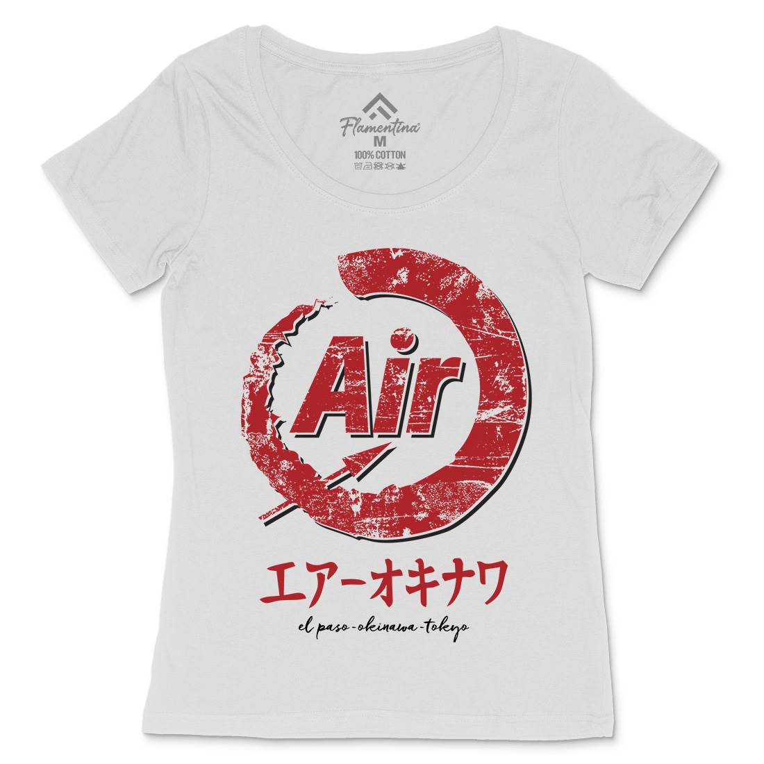 Air-O Womens Scoop Neck T-Shirt Retro D320