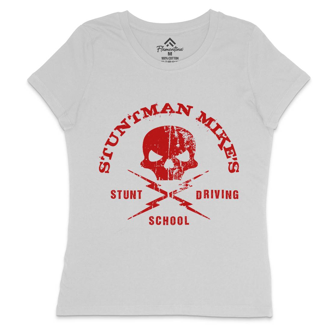 Stuntman Mike Womens Crew Neck T-Shirt Cars D322