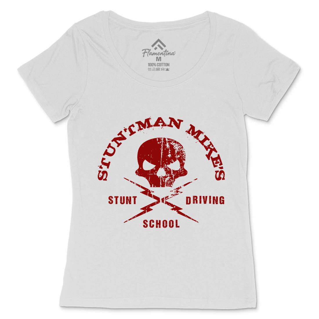Stuntman Mike Womens Scoop Neck T-Shirt Cars D322