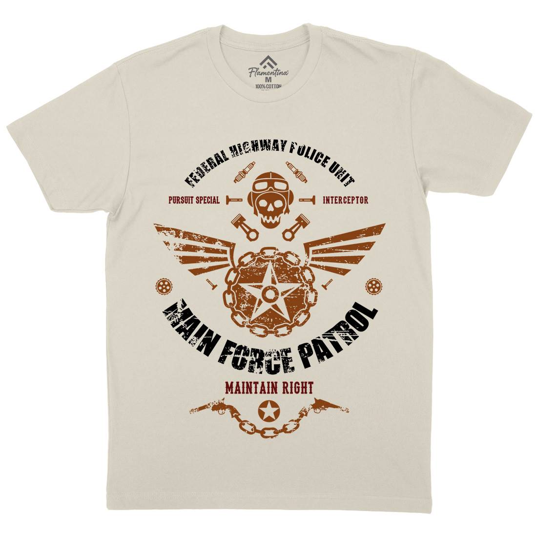 Mfp Mens Organic Crew Neck T-Shirt Cars D323