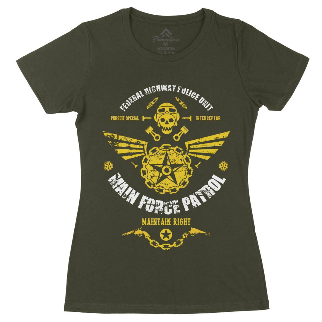 Mfp Womens Organic Crew Neck T-Shirt Cars D323