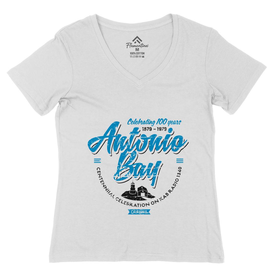 Antonio Bay Womens Organic V-Neck T-Shirt Horror D324