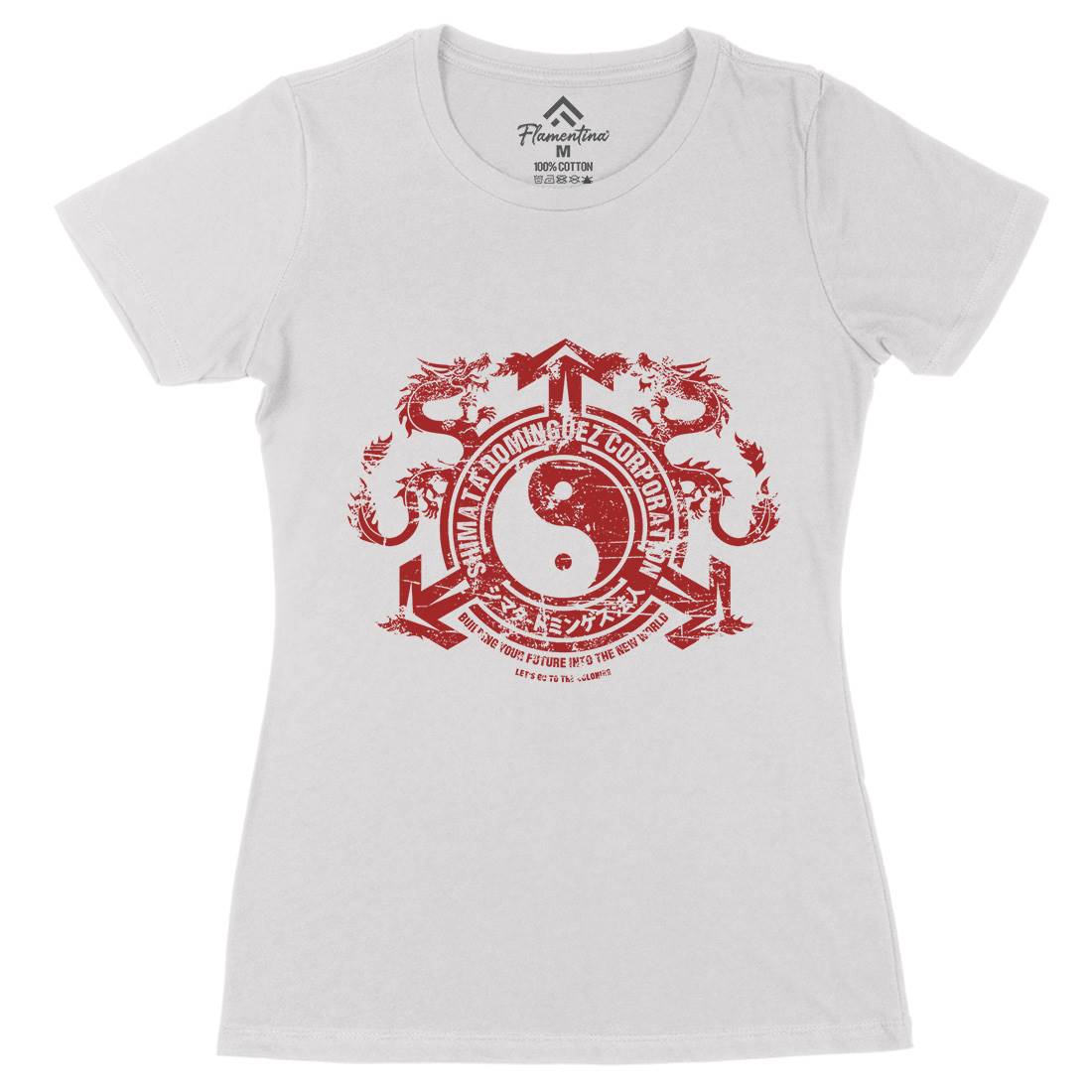 Shimata Dominguez Womens Organic Crew Neck T-Shirt Space D325