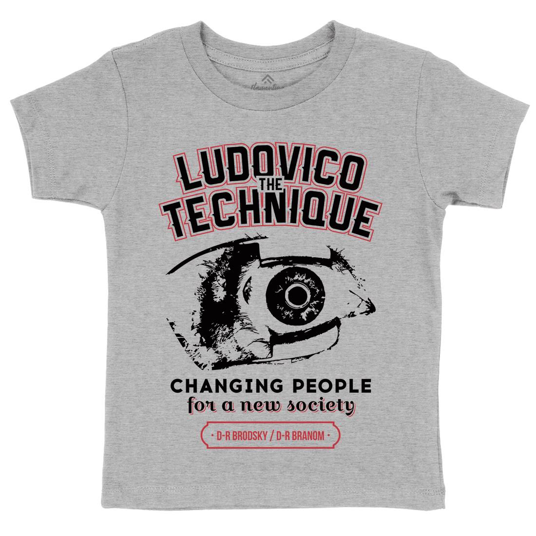 Ludovico Technique Kids Crew Neck T-Shirt Horror D326