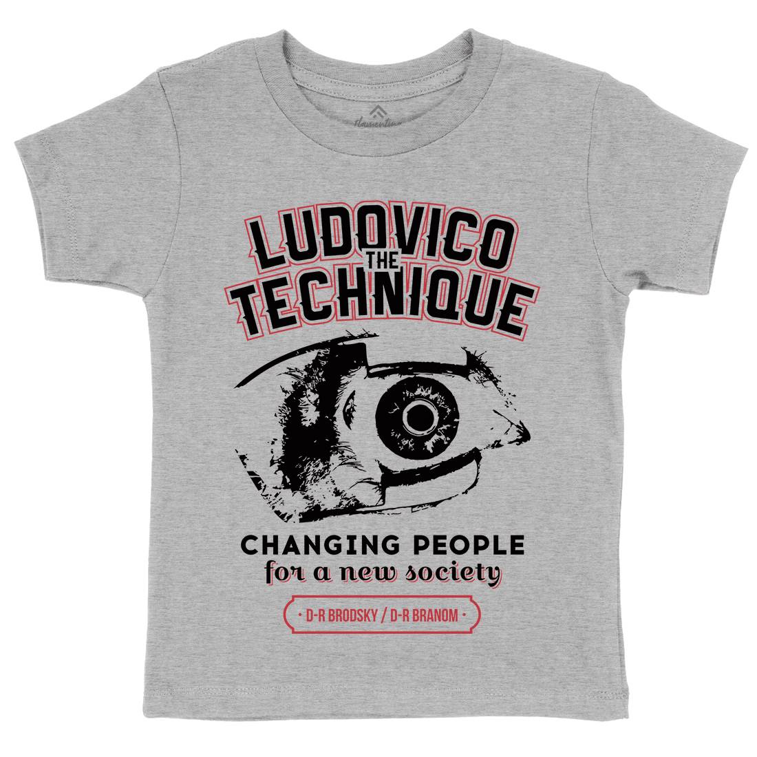 Ludovico Technique Kids Organic Crew Neck T-Shirt Horror D326