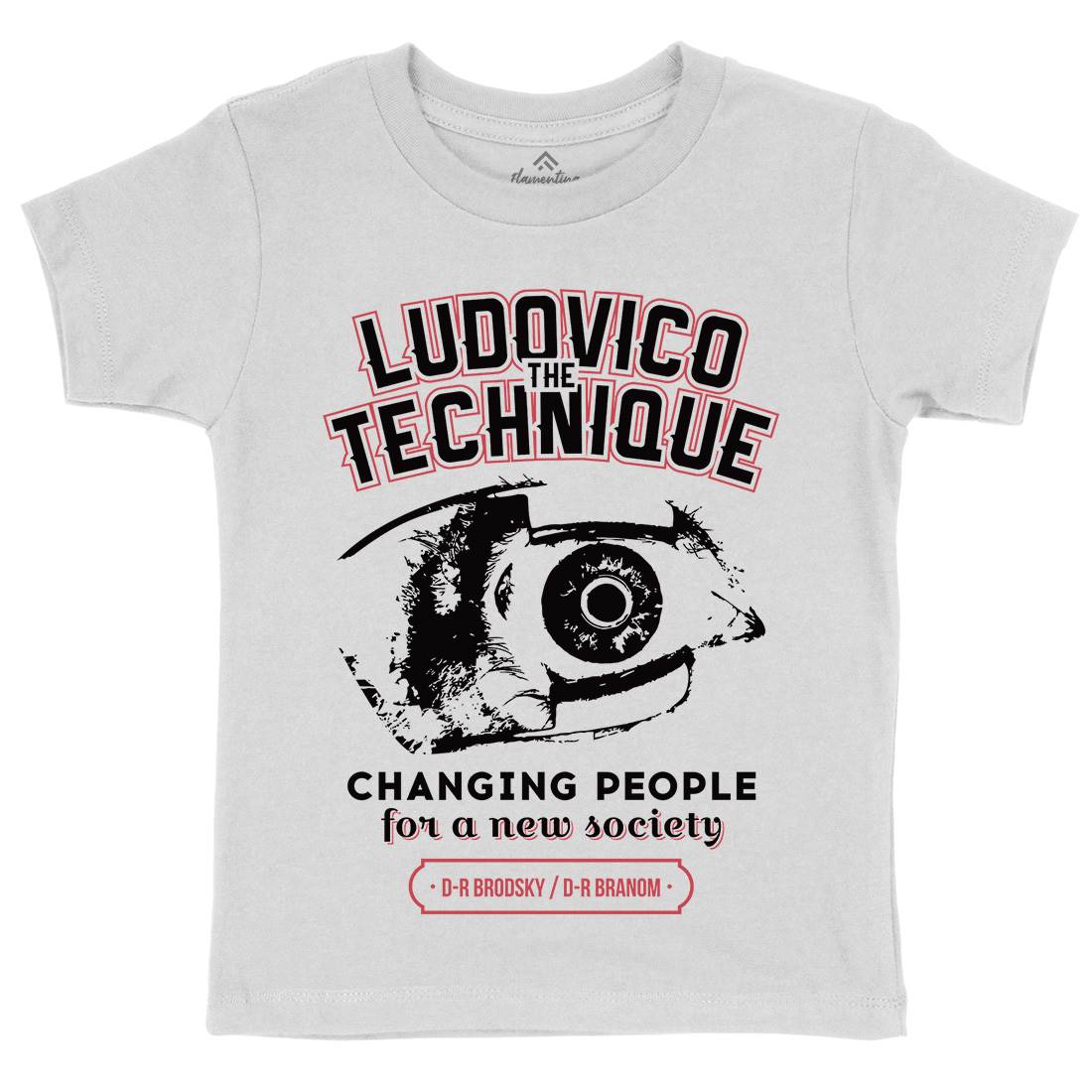 Ludovico Technique Kids Crew Neck T-Shirt Horror D326