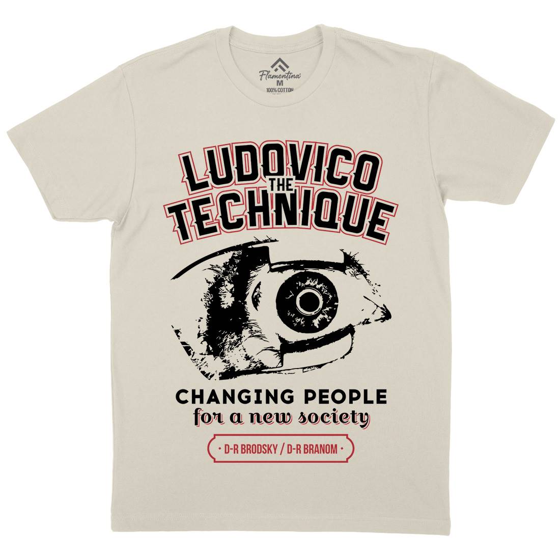Ludovico Technique Mens Organic Crew Neck T-Shirt Horror D326