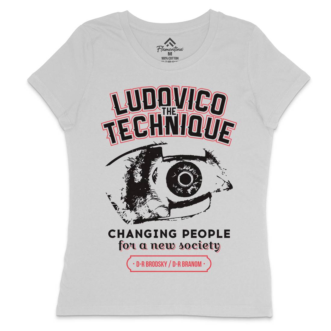 Ludovico Technique Womens Crew Neck T-Shirt Horror D326