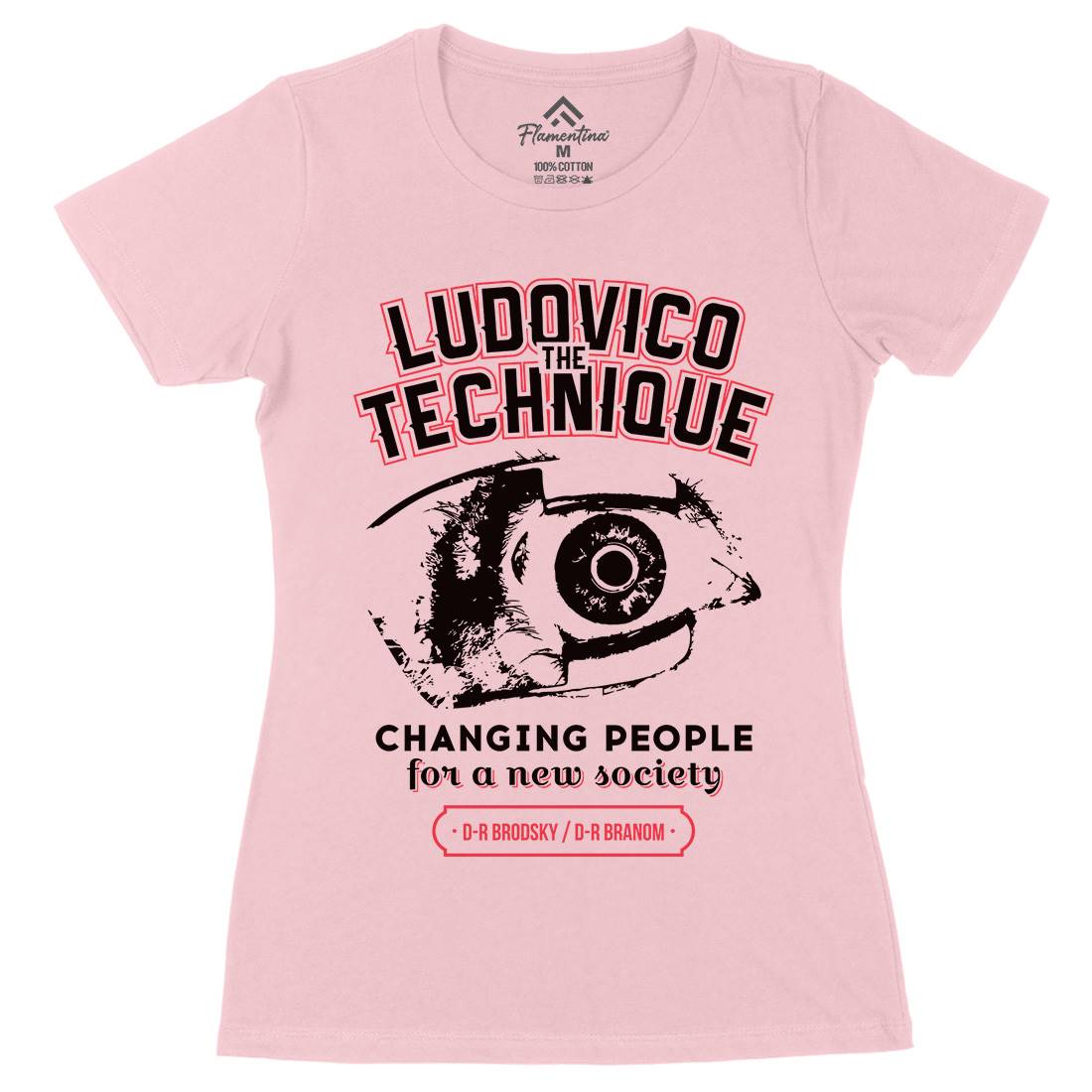 Ludovico Technique Womens Organic Crew Neck T-Shirt Horror D326
