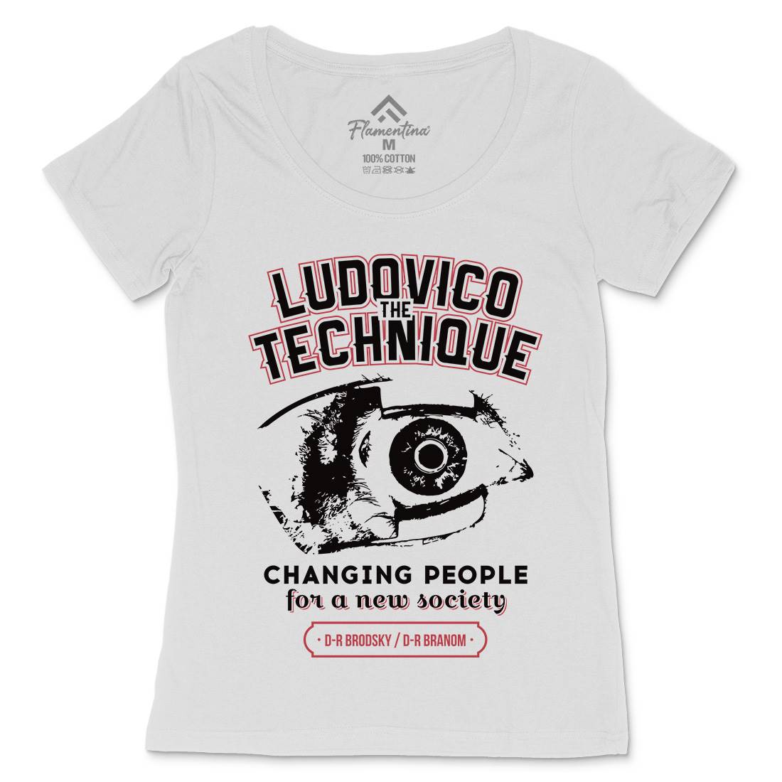 Ludovico Technique Womens Scoop Neck T-Shirt Horror D326