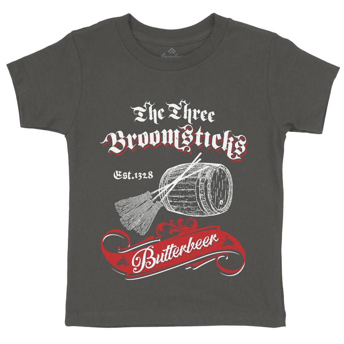 Three Broomsticks Kids Crew Neck T-Shirt Drinks D327