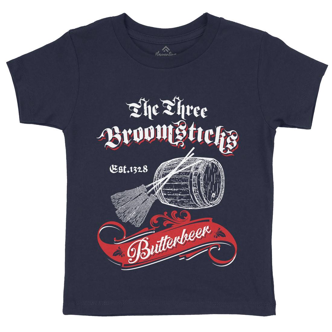 Three Broomsticks Kids Crew Neck T-Shirt Drinks D327