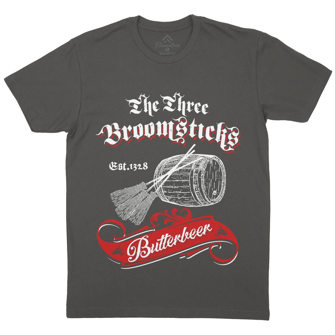 Three Broomsticks Mens Crew Neck T-Shirt Drinks D327
