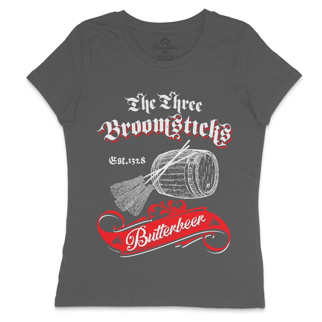 Three Broomsticks Womens Crew Neck T-Shirt Drinks D327