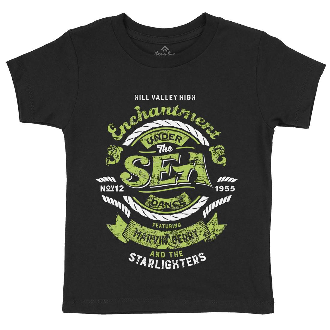 Enchantment Under The Sea Kids Organic Crew Neck T-Shirt Space D329