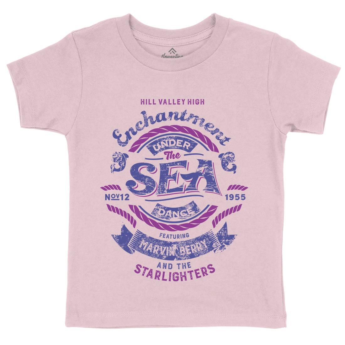 Enchantment Under The Sea Kids Organic Crew Neck T-Shirt Space D329