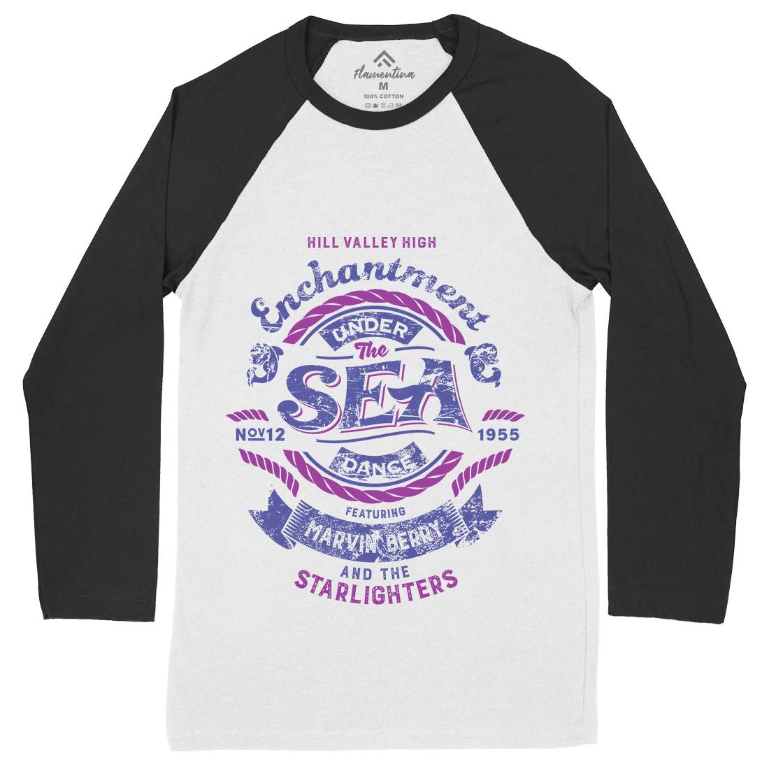 Enchantment Under The Sea Mens Long Sleeve Baseball T-Shirt Space D329