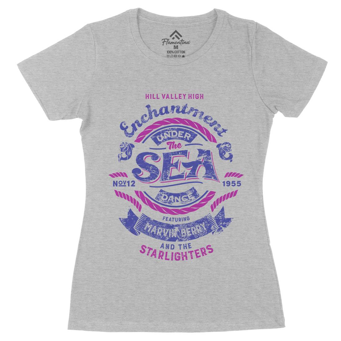 Enchantment Under The Sea Womens Organic Crew Neck T-Shirt Space D329