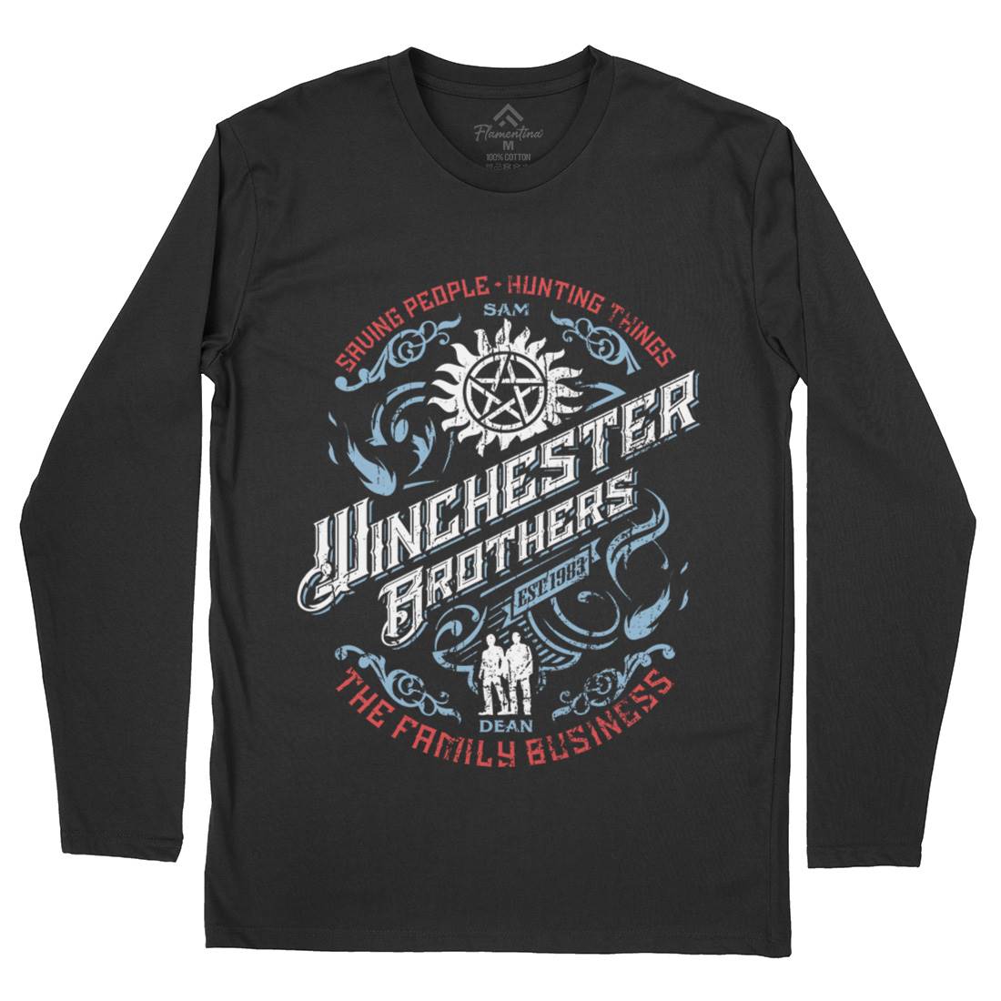 Winchester Mens Long Sleeve T-Shirt Horror D330