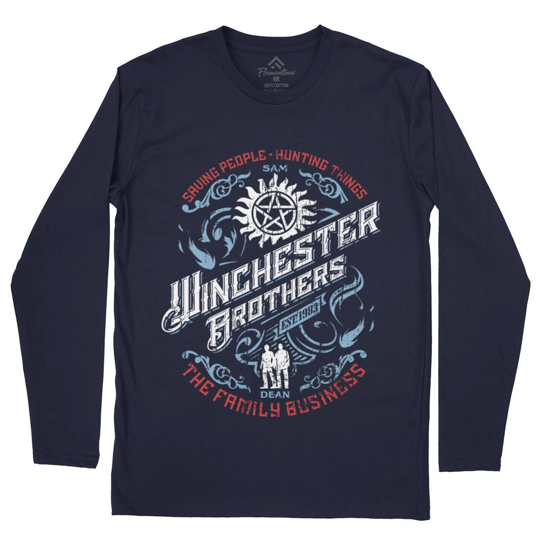 Winchester Mens Long Sleeve T-Shirt Horror D330