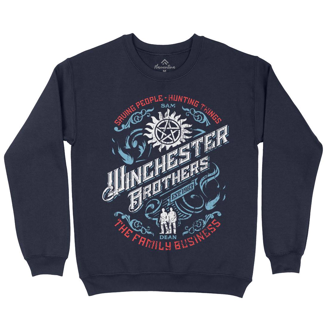 Winchester Mens Crew Neck Sweatshirt Horror D330
