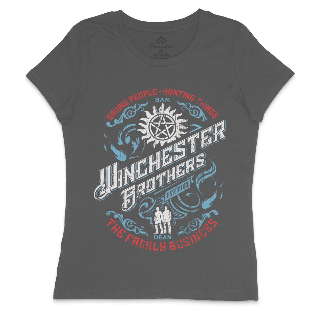 Winchester Womens Crew Neck T-Shirt Horror D330