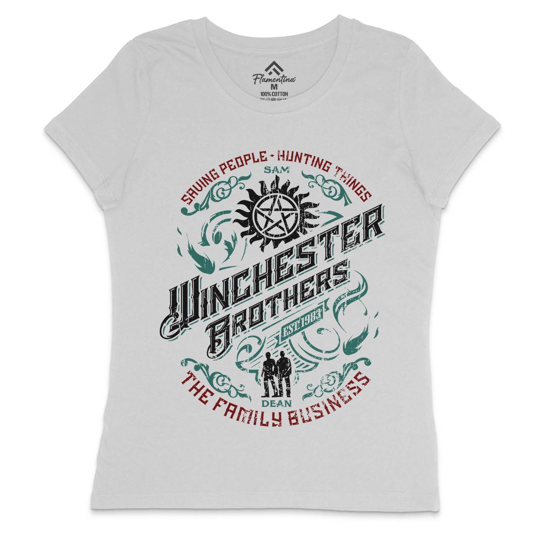 Winchester Womens Crew Neck T-Shirt Horror D330
