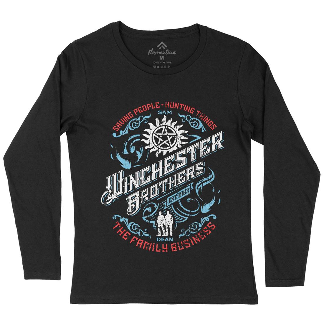Winchester Womens Long Sleeve T-Shirt Horror D330