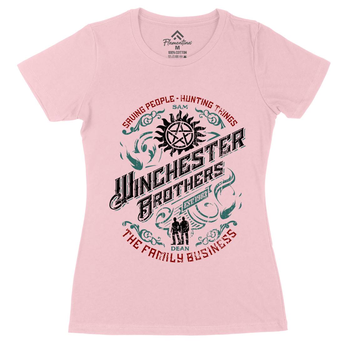 Winchester Womens Organic Crew Neck T-Shirt Horror D330