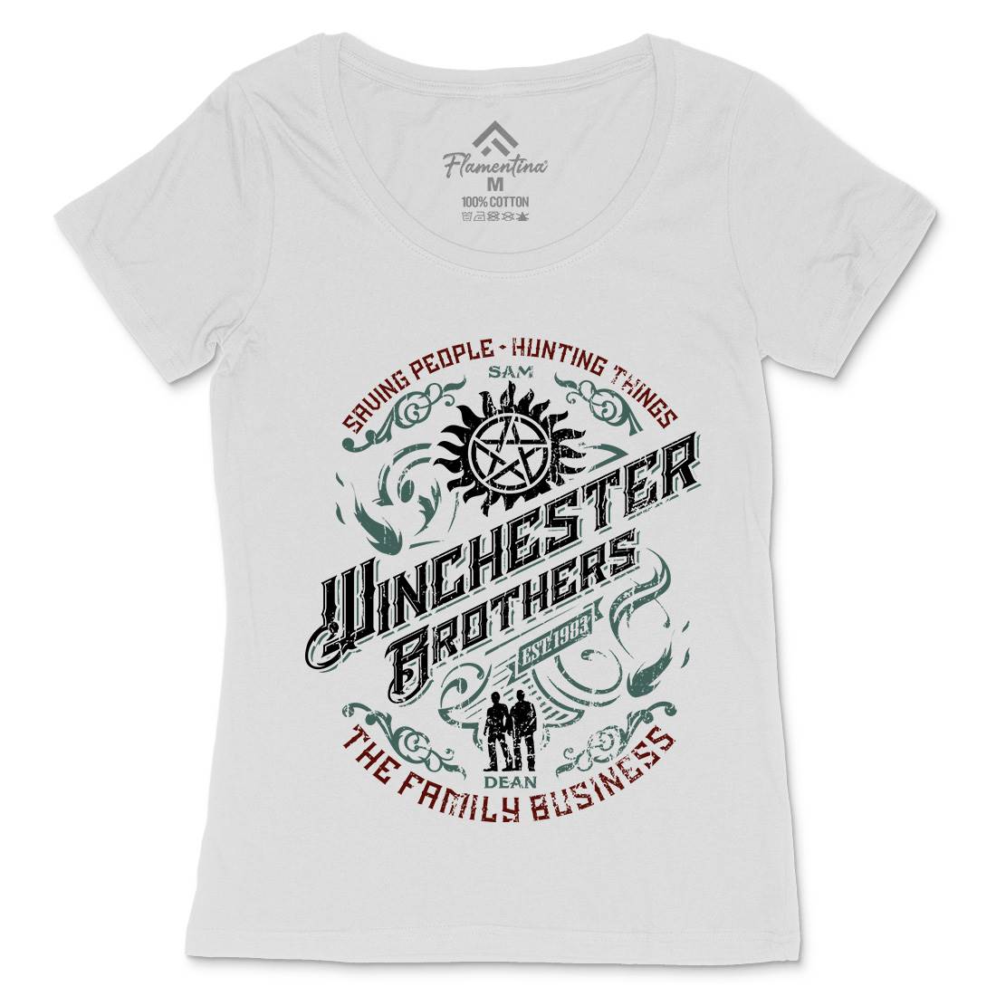 Winchester Womens Scoop Neck T-Shirt Horror D330