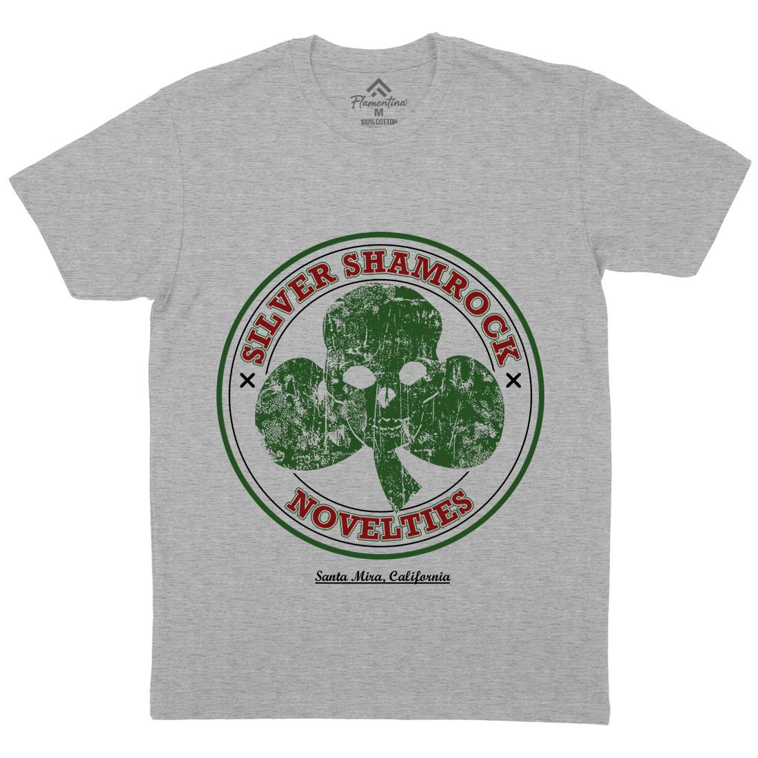 Silver Shamrock Novelties Mens Organic Crew Neck T-Shirt Horror D332