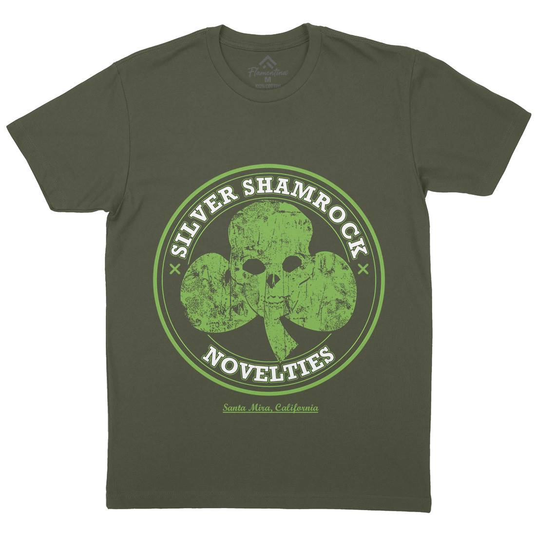 Silver Shamrock Novelties Mens Crew Neck T-Shirt Horror D332