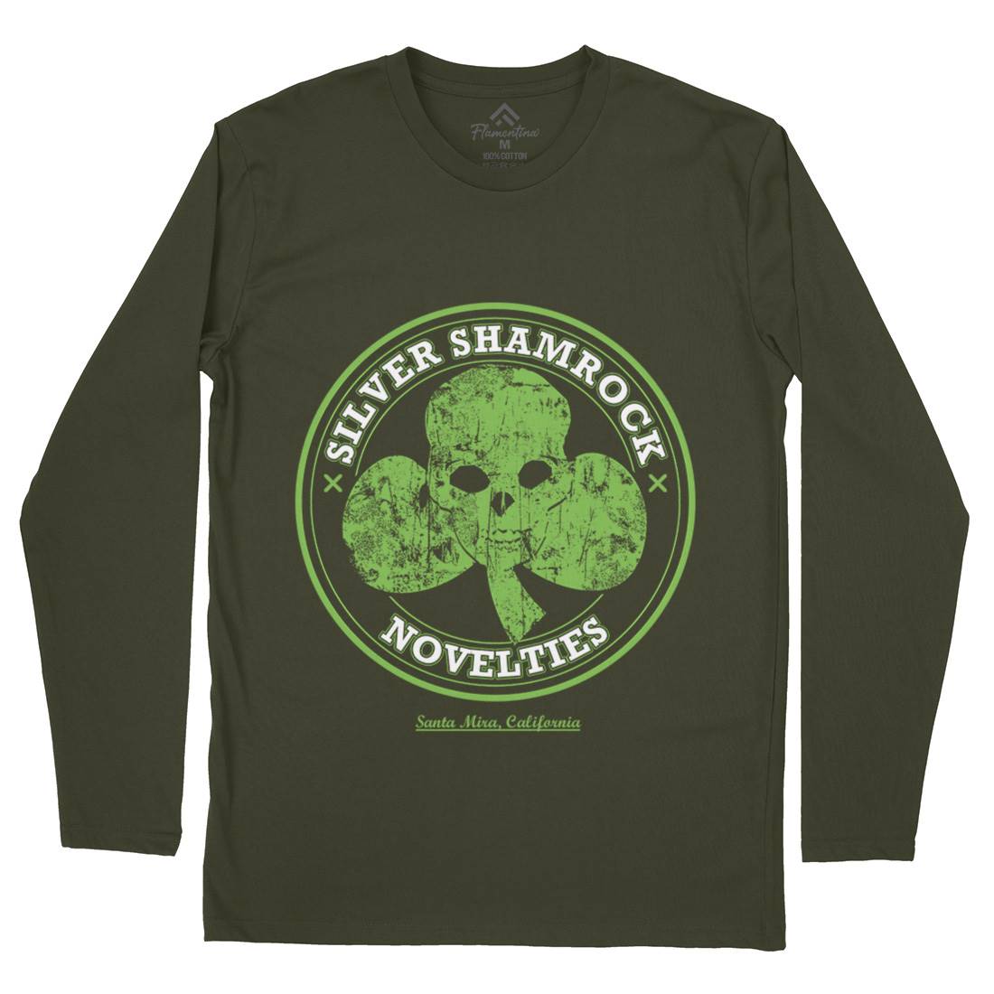Silver Shamrock Novelties Mens Long Sleeve T-Shirt Horror D332