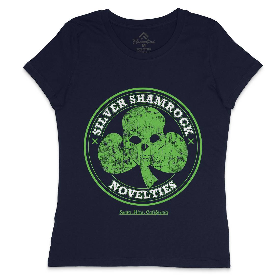 Silver Shamrock Novelties Womens Crew Neck T-Shirt Horror D332