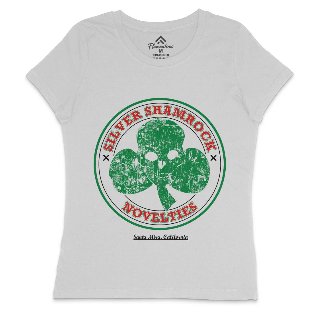 Silver Shamrock Novelties Womens Crew Neck T-Shirt Horror D332