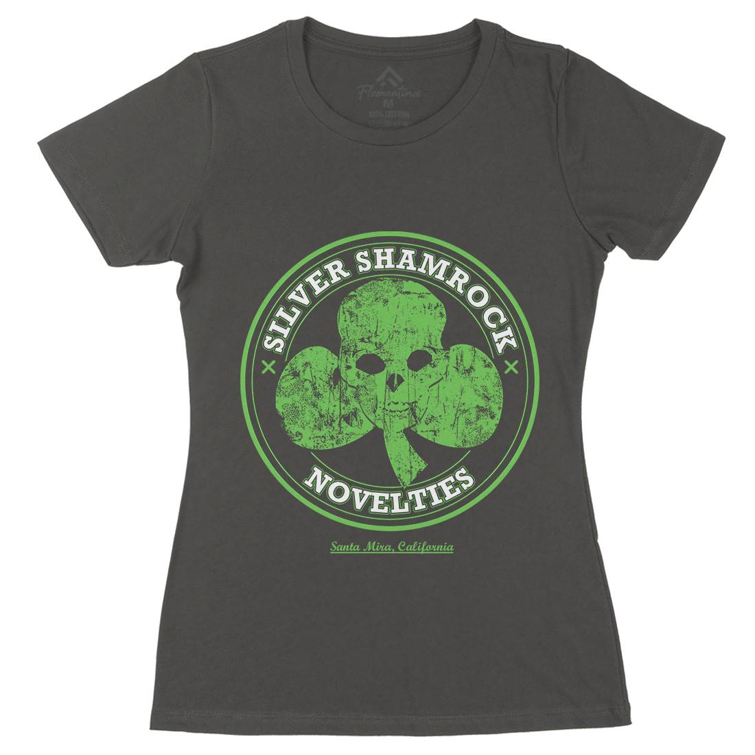 Silver Shamrock Novelties Womens Organic Crew Neck T-Shirt Horror D332