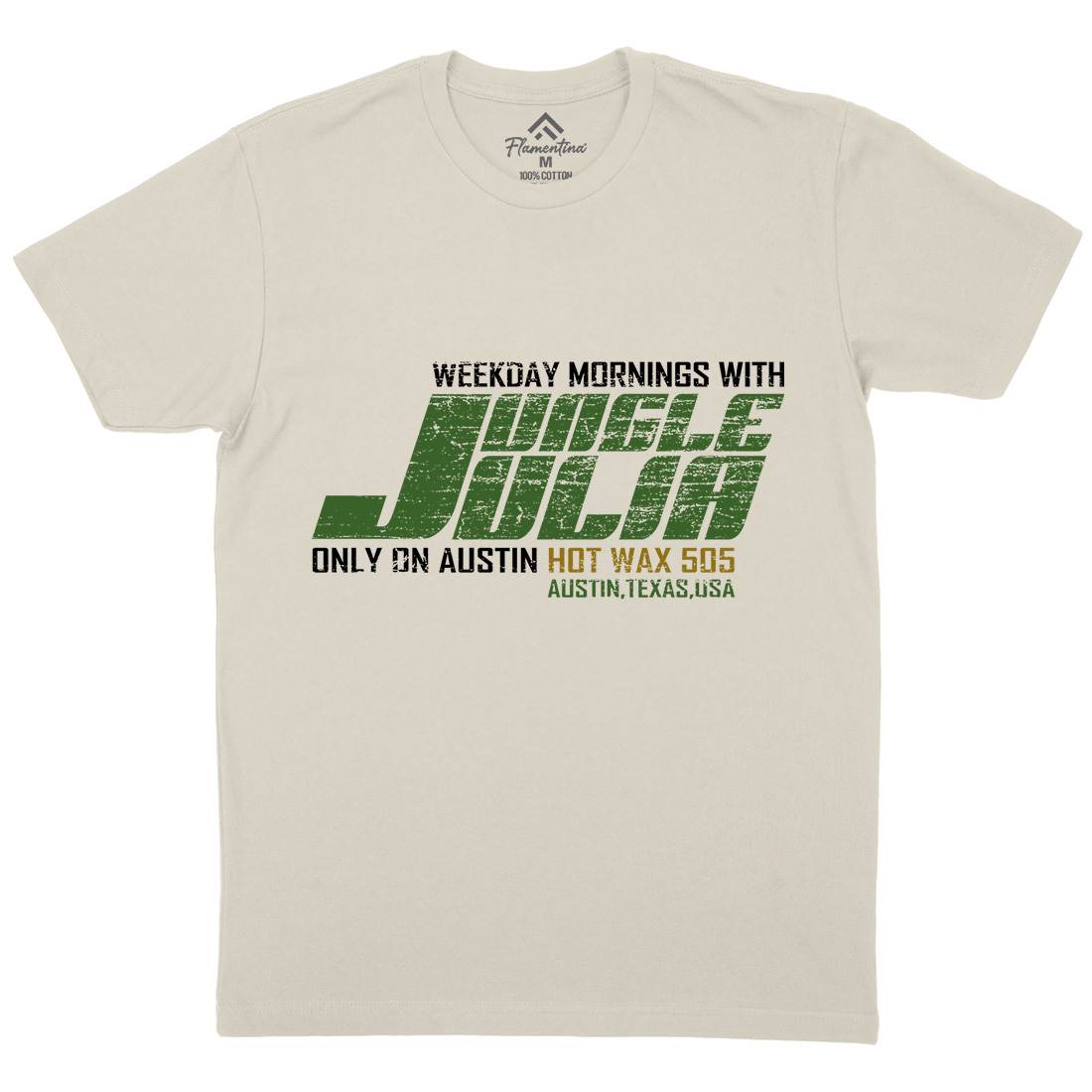 Jungle Julia Mens Organic Crew Neck T-Shirt Retro D333